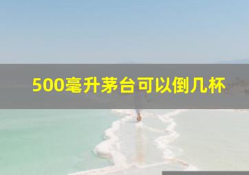 500毫升茅台可以倒几杯