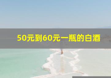 50元到60元一瓶的白酒