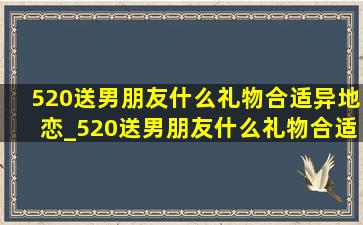 520送男朋友什么礼物合适异地恋_520送男朋友什么礼物合适高档