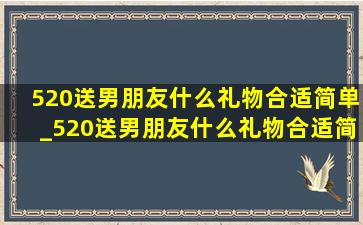 520送男朋友什么礼物合适简单_520送男朋友什么礼物合适简单点的