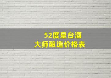 52度皇台酒大师酿造价格表