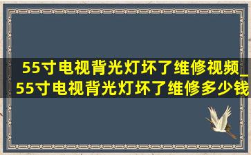 55寸电视背光灯坏了维修视频_55寸电视背光灯坏了维修多少钱