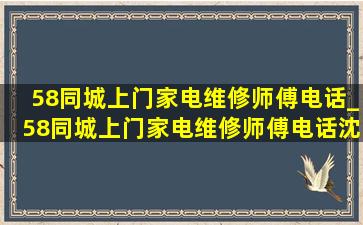 58同城上门家电维修师傅电话_58同城上门家电维修师傅电话沈阳