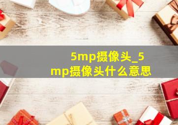 5mp摄像头_5mp摄像头什么意思