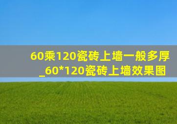 60乘120瓷砖上墙一般多厚_60*120瓷砖上墙效果图