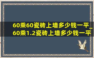 60乘60瓷砖上墙多少钱一平_60乘1.2瓷砖上墙多少钱一平