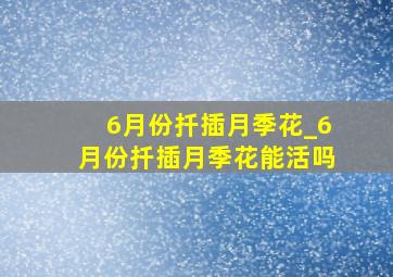 6月份扦插月季花_6月份扦插月季花能活吗