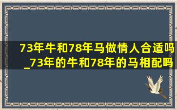 73年牛和78年马做情人合适吗_73年的牛和78年的马相配吗