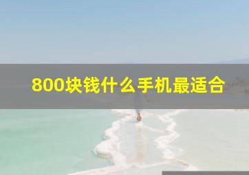 800块钱什么手机最适合