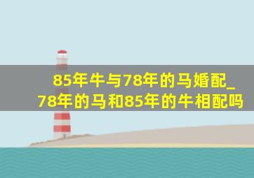 85年牛与78年的马婚配_78年的马和85年的牛相配吗