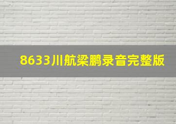 8633川航梁鹏录音完整版