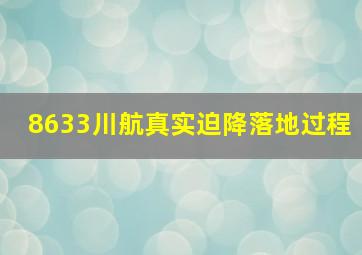 8633川航真实迫降落地过程