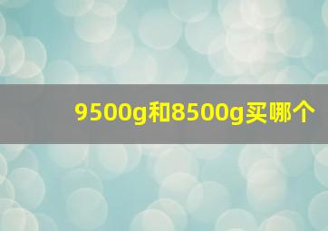 9500g和8500g买哪个