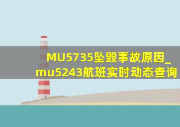 MU5735坠毁事故原因_mu5243航班实时动态查询