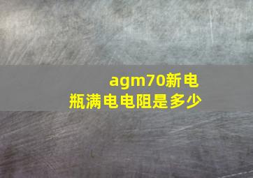 agm70新电瓶满电电阻是多少