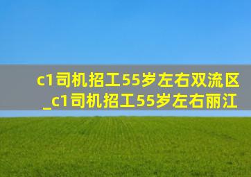 c1司机招工55岁左右双流区_c1司机招工55岁左右丽江