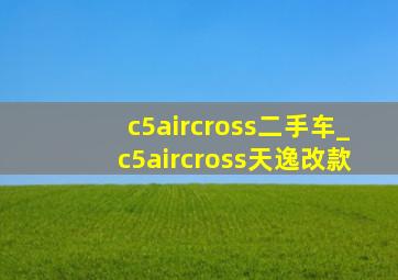 c5aircross二手车_c5aircross天逸改款