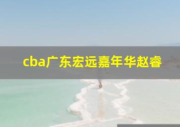 cba广东宏远嘉年华赵睿