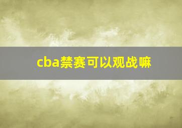 cba禁赛可以观战嘛