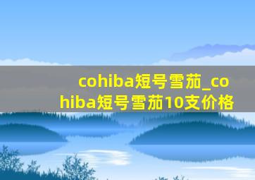 cohiba短号雪茄_cohiba短号雪茄10支价格