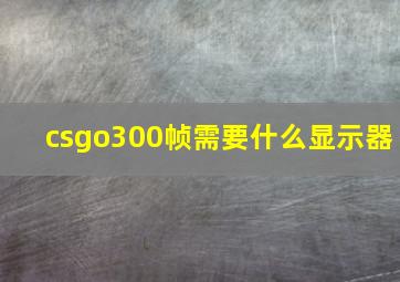 csgo300帧需要什么显示器