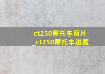 ct250摩托车图片_ct250摩托车进藏