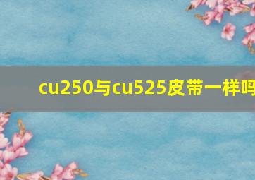 cu250与cu525皮带一样吗