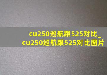 cu250巡航跟525对比_cu250巡航跟525对比图片