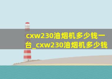 cxw230油烟机多少钱一台_cxw230油烟机多少钱