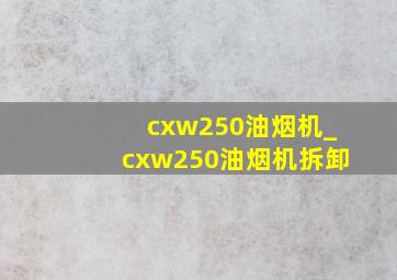 cxw250油烟机_cxw250油烟机拆卸