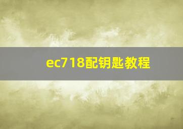 ec718配钥匙教程