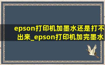 epson打印机加墨水还是打不出来_epson打印机加完墨水还是空白