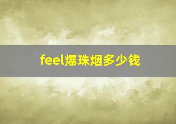 feel爆珠烟多少钱