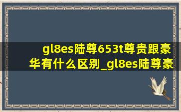 gl8es陆尊653t尊贵跟豪华有什么区别_gl8es陆尊豪华和旗舰区别