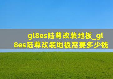 gl8es陆尊改装地板_gl8es陆尊改装地板需要多少钱