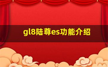 gl8陆尊es功能介绍