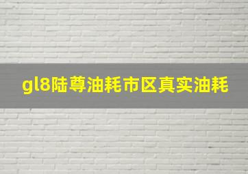 gl8陆尊油耗市区真实油耗