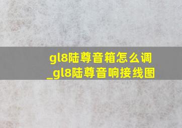 gl8陆尊音箱怎么调_gl8陆尊音响接线图