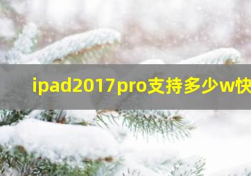 ipad2017pro支持多少w快充