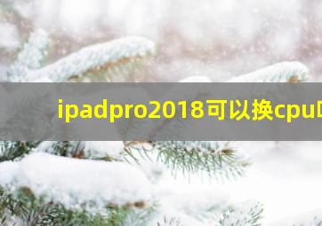 ipadpro2018可以换cpu吗