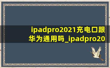 ipadpro2021充电口跟华为通用吗_ipadpro2022充电口和华为一样吗