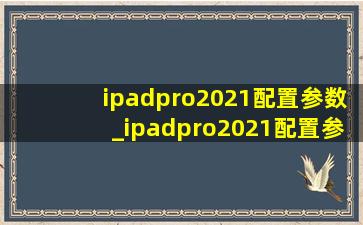 ipadpro2021配置参数_ipadpro2021配置参数图