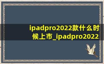 ipadpro2022款什么时候上市_ipadpro2022款什么时候上市的