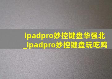 ipadpro妙控键盘华强北_ipadpro妙控键盘玩吃鸡