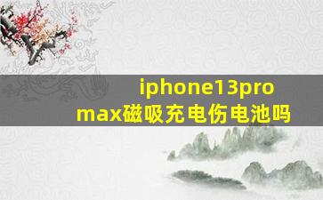 iphone13promax磁吸充电伤电池吗