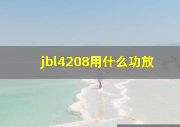 jbl4208用什么功放