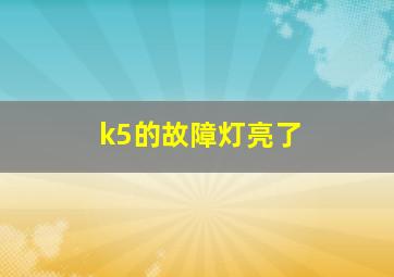 k5的故障灯亮了