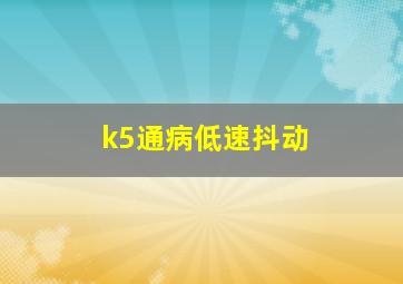 k5通病低速抖动