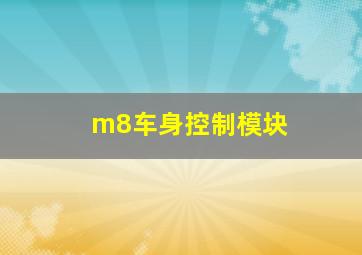 m8车身控制模块