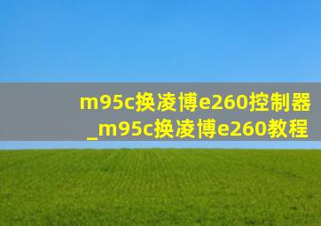 m95c换凌博e260控制器_m95c换凌博e260教程